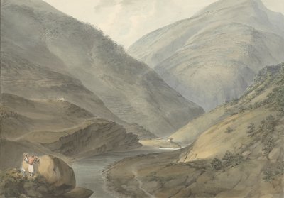 Paesaggio montuoso con fiume da Samuel Davis